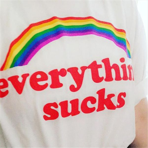 everything sucks rainbow summer womens o neck white tee femme harajuku plus size woment camiseta mujer
everything sucks rainbow summer womens o neck white tee femme harajuku plus size woment camiseta mujer