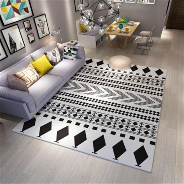 simple black and white nordic style large carpets for living room bedroom carpet home area rug decorate mat
simple black and white nordic style large carpets for living room bedroom carpet home area rug decorate mat