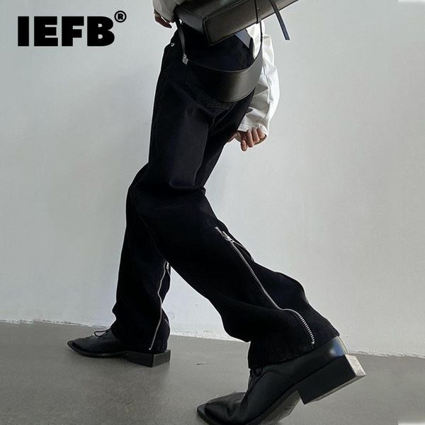 men's jeans iefb leg zipper adjustment design 2021 autumn black mid waist loose straight korean style pants casual trousers 9d0285, Blue
men's jeans iefb leg zipper adjustment design 2021 autumn black mid waist loose straight korean style pants casual trousers 9d0285, Blue