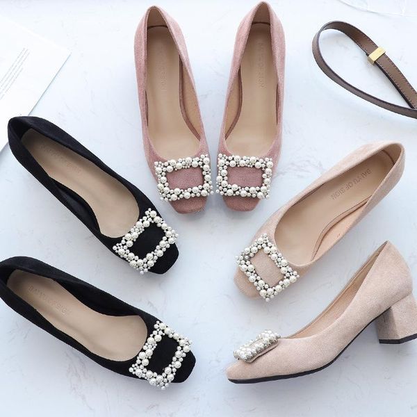 ladies wedding shoes brand pearl beads decoration high heels square toe thick heel pumps woman pink suede mules tacones 69 dress, Black
ladies wedding shoes brand pearl beads decoration high heels square toe thick heel pumps woman pink suede mules tacones 69 dress, Black