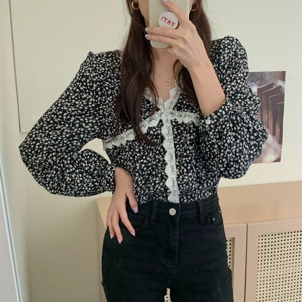 blouses korean casual v-neck lace cotton chic fashion floral shirts autumn versatile sweet elegant long sleeve blouses, White
blouses korean casual v-neck lace cotton chic fashion floral shirts autumn versatile sweet elegant long sleeve blouses, White