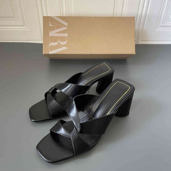 slippers za summer new black thick heel women's open toe cross outerwear high sandals for women q9jl
slippers za summer new black thick heel women's open toe cross outerwear high sandals for women q9jl