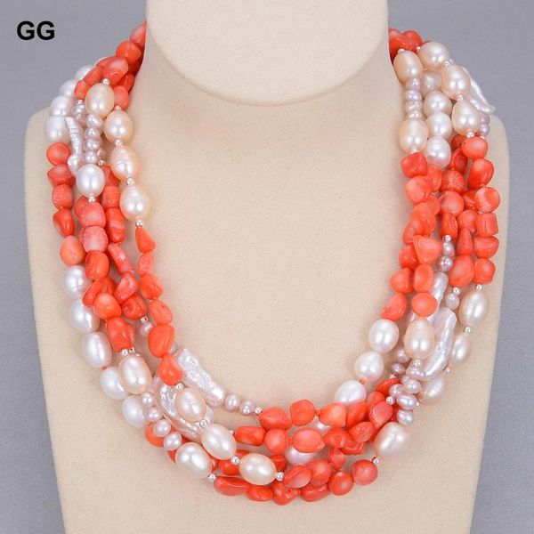 jewelry 5 strands natural white biwa pearl pink rice purple orange coral necklace for women girl gift chains, Silver
jewelry 5 strands natural white biwa pearl pink rice purple orange coral necklace for women girl gift chains, Silver