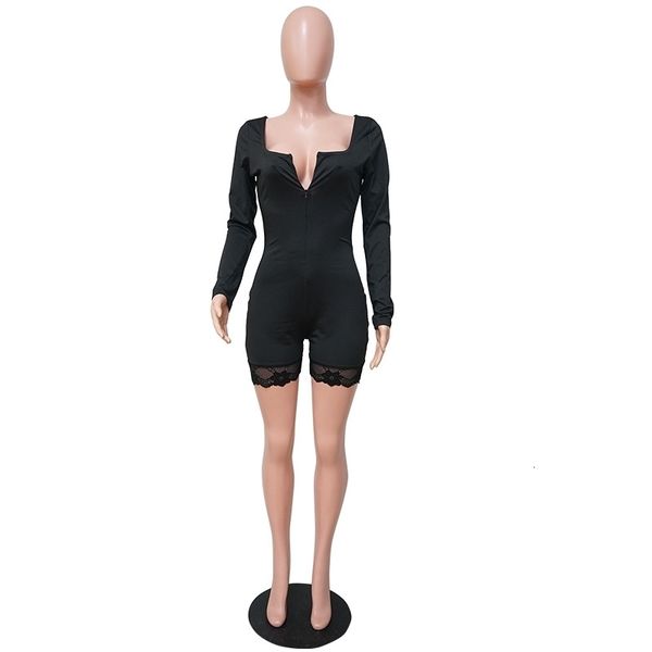 women's jumpsuits & rompers floral lace bodysuit long sleeve solid color high elastic jumpsuit women v-neck bodycon wk6x, Black;white
women's jumpsuits & rompers floral lace bodysuit long sleeve solid color high elastic jumpsuit women v-neck bodycon wk6x, Black;white