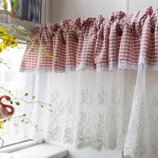 curtain & drapes pastoral pink plaid short curtains for kitchen white sheer half lace with cloth head rod pocket window room decor
curtain & drapes pastoral pink plaid short curtains for kitchen white sheer half lace with cloth head rod pocket window room decor