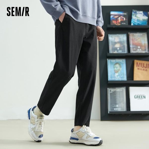 men's pants semir casual men fall 2021 trend handsome solid boys basic classic tapered trousers, Black
men's pants semir casual men fall 2021 trend handsome solid boys basic classic tapered trousers, Black