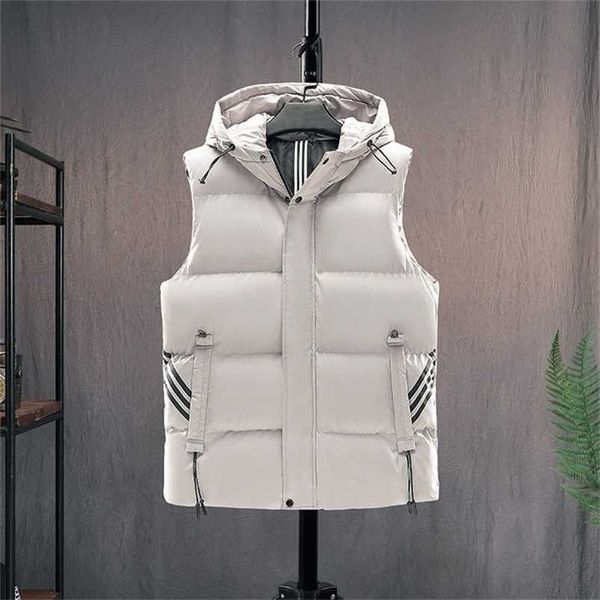 men's padded vest autumn winter warm puffy waistcoat sportive windproof coat quilting thick jacket outwear male clothes 211126, Black;white
men's padded vest autumn winter warm puffy waistcoat sportive windproof coat quilting thick jacket outwear male clothes 211126, Black;white