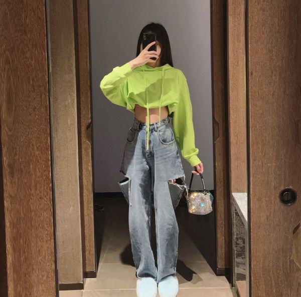 women's jeans summer, tall waist side hole opening straight dad jeans female wide-legged mop the floor show thin easy worn out 3hw5, Blue
women's jeans summer, tall waist side hole opening straight dad jeans female wide-legged mop the floor show thin easy worn out 3hw5, Blue