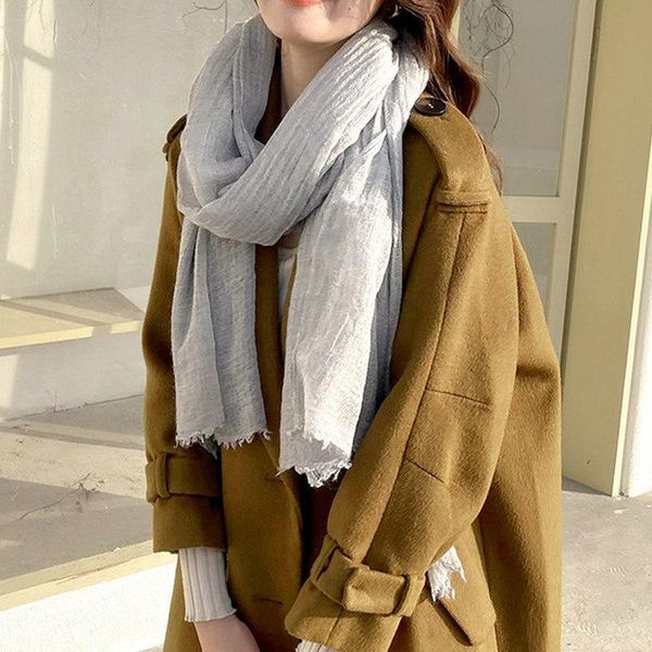 bow ties cotton linen scarf 2021 autumn and winter solid color medium long foreign style fashion shawl bib women, Black;gray
bow ties cotton linen scarf 2021 autumn and winter solid color medium long foreign style fashion shawl bib women, Black;gray