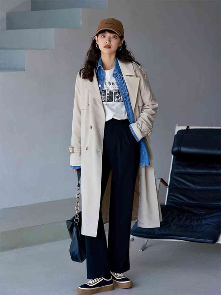 women's trench coats double trench coat breasted with belt 2021 outerwear loose streetwear long female spring jacket, Tan;black
women's trench coats double trench coat breasted with belt 2021 outerwear loose streetwear long female spring jacket, Tan;black