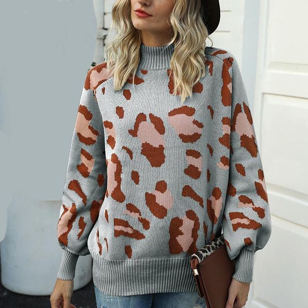 women's sweaters pullovers womens sweater 2021 autumn and winter knitted turtleneck lantern sleeve leopard knit women full, White;black
women's sweaters pullovers womens sweater 2021 autumn and winter knitted turtleneck lantern sleeve leopard knit women full, White;black