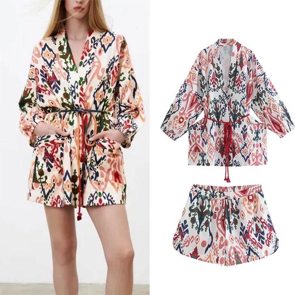 women's tracksuits women autumn's suits printed jacket with pockets + shorts sets 2 pieces loose clothing, Gray
women's tracksuits women autumn's suits printed jacket with pockets + shorts sets 2 pieces loose clothing, Gray
