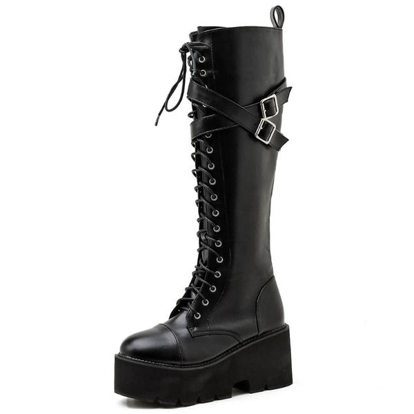 boots 2021 female motorcycle square heel fashion zip high knee-high booties with buckle med platform winter women shoes, Black
boots 2021 female motorcycle square heel fashion zip high knee-high booties with buckle med platform winter women shoes, Black