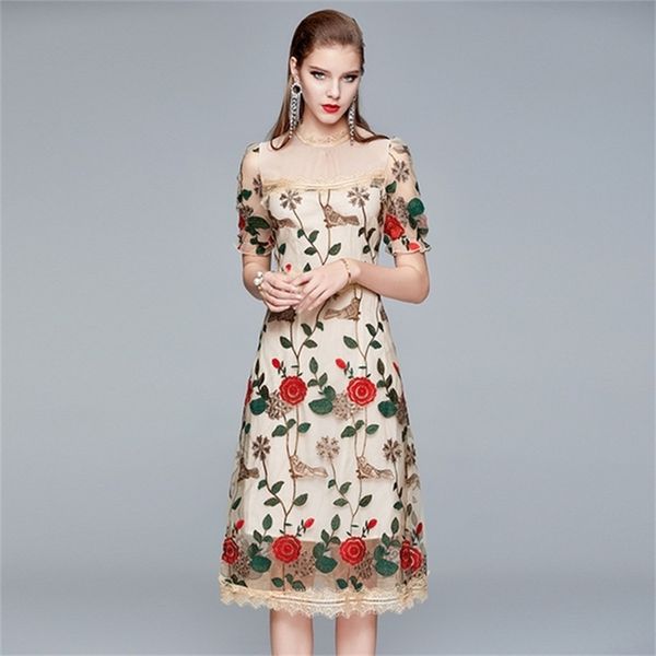 mesh embroidery rose holiday dress women summer fashion long midi flowers tulle dresses 210602, Black;gray
mesh embroidery rose holiday dress women summer fashion long midi flowers tulle dresses 210602, Black;gray
