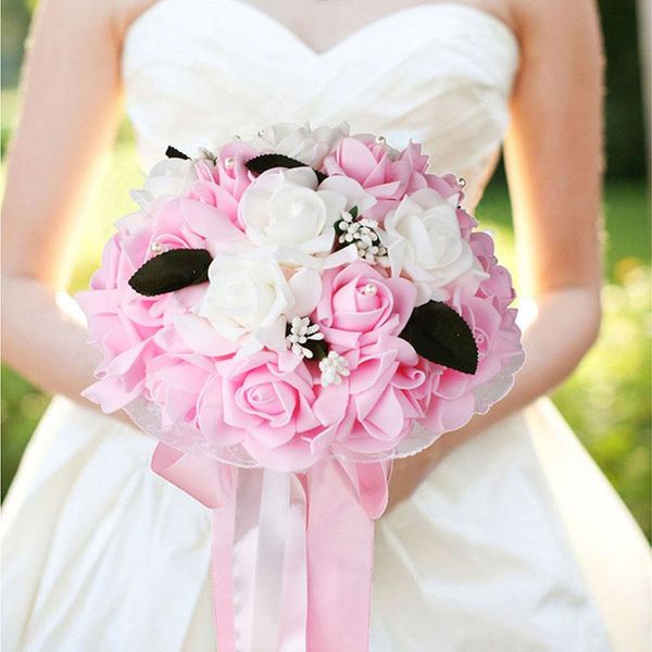 decorative flowers & wreaths wedding bouquet bridal bridesmaid artificial silk rose with lace fake romantic party supplies decoration
decorative flowers & wreaths wedding bouquet bridal bridesmaid artificial silk rose with lace fake romantic party supplies decoration