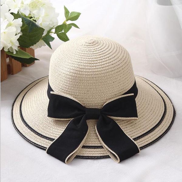 sun hat fashion big black bow summer hats for women foldable panama straw visor wide brim beach parent-child, Blue;gray
sun hat fashion big black bow summer hats for women foldable panama straw visor wide brim beach parent-child, Blue;gray
