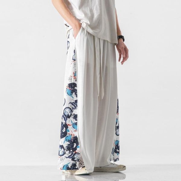 men's pants 2021 summer chinese style cotton linen casual retro large size fashion printing multicolor trousers for men, Black
men's pants 2021 summer chinese style cotton linen casual retro large size fashion printing multicolor trousers for men, Black