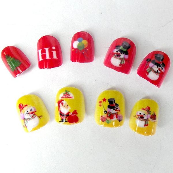 style 12-piece christmas exquisite children manicure patch fake nails pcs gum-nail beauty product1, Red;gold
style 12-piece christmas exquisite children manicure patch fake nails pcs gum-nail beauty product1, Red;gold