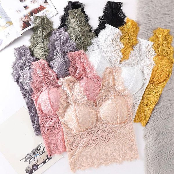 women's tanks & camis lace beauty back tank padded vest underwear women wrapped chest blouse sleeveless bralette tube top, White
women's tanks & camis lace beauty back tank padded vest underwear women wrapped chest blouse sleeveless bralette tube top, White
