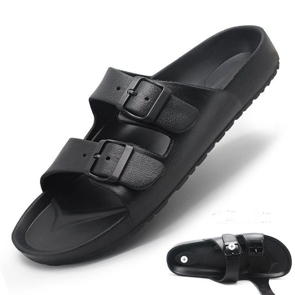 slippers pu mens flip flops sport casual double buckle strap outdoor summer beach using slipper nonslip shoes zy517, Black
slippers pu mens flip flops sport casual double buckle strap outdoor summer beach using slipper nonslip shoes zy517, Black