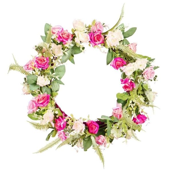 decorative flowers & wreaths rose wreath wall hanging vine circle simulation triple-cornered garland door spring home decoration
decorative flowers & wreaths rose wreath wall hanging vine circle simulation triple-cornered garland door spring home decoration
