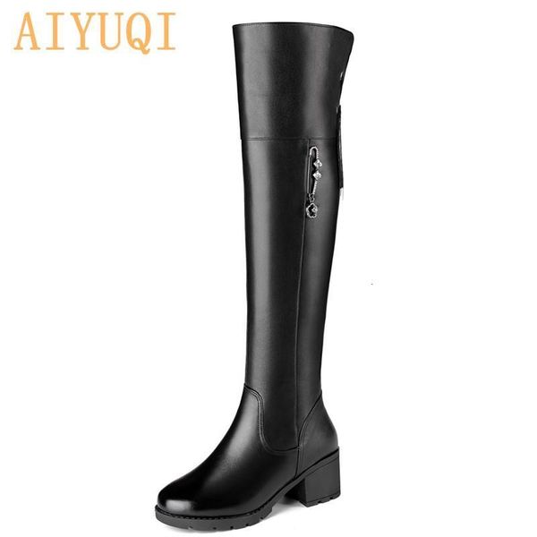 aiyuqi womens knee winter genuine leather long boots stylish warm wool whiny women high huy8, Black
aiyuqi womens knee winter genuine leather long boots stylish warm wool whiny women high huy8, Black