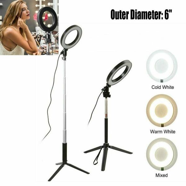 party decoration 6inch pography led selfie ring light dimmable live fill kit with stand tripods for makeup video studio
party decoration 6inch pography led selfie ring light dimmable live fill kit with stand tripods for makeup video studio