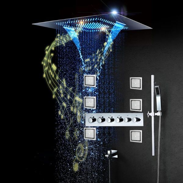 luxurious large music shower systems recessed led set waterfall rain head bathroom faucets bath mixer thermostatic sets
luxurious large music shower systems recessed led set waterfall rain head bathroom faucets bath mixer thermostatic sets