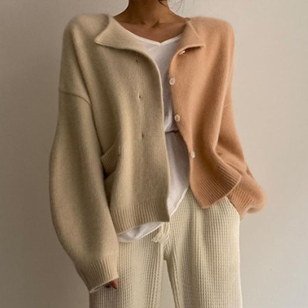women's knits & tees batwing sleeve korean women sweater patchwork single breasted autumn winter vintage knit fashion office casual ca, White
women's knits & tees batwing sleeve korean women sweater patchwork single breasted autumn winter vintage knit fashion office casual ca, White