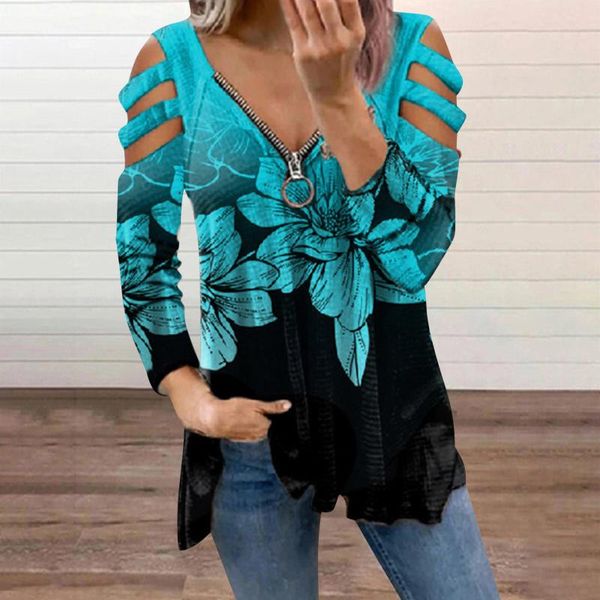 women's blouses & shirts off shoulder blouse women autumn foral printing long sleeve loose zipper blouse casual v-neck oversize pullove, White
women's blouses & shirts off shoulder blouse women autumn foral printing long sleeve loose zipper blouse casual v-neck oversize pullove, White