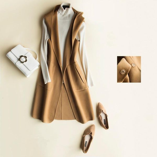 women's vest hooded fashion wool coat female spring autumn jackets long waistcoat for women chalecos para mujer cs1629 vests, Black;white
women's vest hooded fashion wool coat female spring autumn jackets long waistcoat for women chalecos para mujer cs1629 vests, Black;white