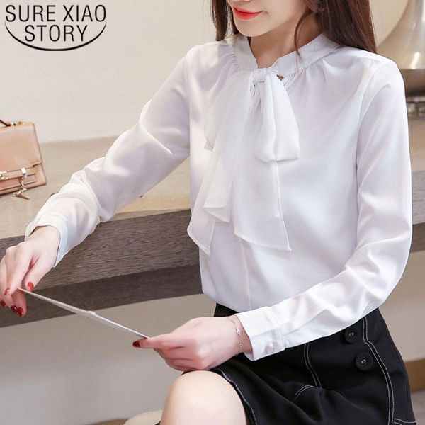 women's blouses & shirts 2021 autumn fashion women chiffon solid elegant clothing long sleeve casual bow 6259 50, White
women's blouses & shirts 2021 autumn fashion women chiffon solid elegant clothing long sleeve casual bow 6259 50, White