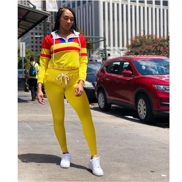 tmustobe autumn patchwork tracksuit zipper women long sleeve hoodies and drawstring pants 2 piece set sweatshirts suits two dress, White
tmustobe autumn patchwork tracksuit zipper women long sleeve hoodies and drawstring pants 2 piece set sweatshirts suits two dress, White