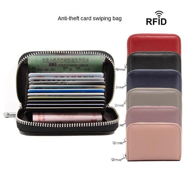card holders genuine leather holder wallet anti-theft and anti-scanning clip clutch women wallets men walet pocket money purses, Brown;gray
card holders genuine leather holder wallet anti-theft and anti-scanning clip clutch women wallets men walet pocket money purses, Brown;gray