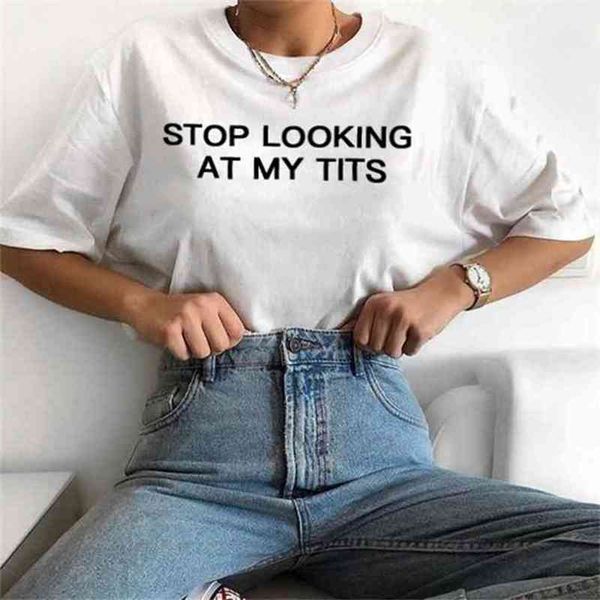 slooking at my tits print tshirt hip hop women streetwear hippie summer clothes 210512, White
slooking at my tits print tshirt hip hop women streetwear hippie summer clothes 210512, White