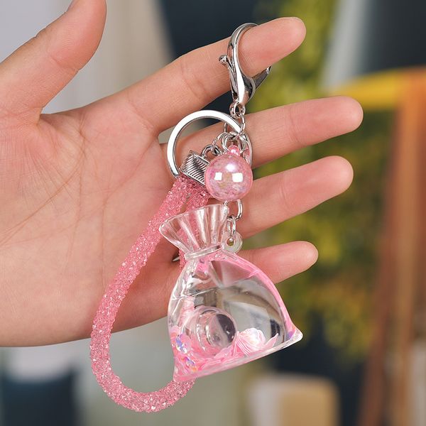 put acrylic into oil with light, drill rope keychain, luminous liquid quicksand floating blessing bag pendanta1, Silver
put acrylic into oil with light, drill rope keychain, luminous liquid quicksand floating blessing bag pendanta1, Silver