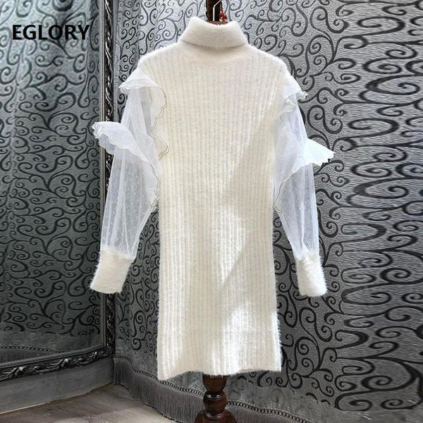 turtleneck sweater dress 2021 early spring women see through mesh patchwork casual black white knitted pullover lady dresses, Black;gray
turtleneck sweater dress 2021 early spring women see through mesh patchwork casual black white knitted pullover lady dresses, Black;gray