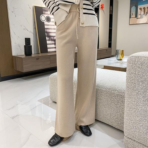 women's pants & capris autumn and winter soft comfortable cashmere trousers pure knit wide leg casual loose wool women, Black;white
women's pants & capris autumn and winter soft comfortable cashmere trousers pure knit wide leg casual loose wool women, Black;white