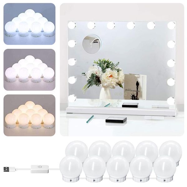 vanity lights led professional makeup mirror light full backlit usb dimmble table with 3 colors
vanity lights led professional makeup mirror light full backlit usb dimmble table with 3 colors