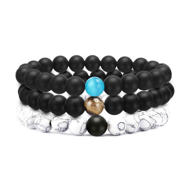 8mm natural stone strands beaded charm bracelets for men women elastic yoga sports fashion jewelry, Black
8mm natural stone strands beaded charm bracelets for men women elastic yoga sports fashion jewelry, Black