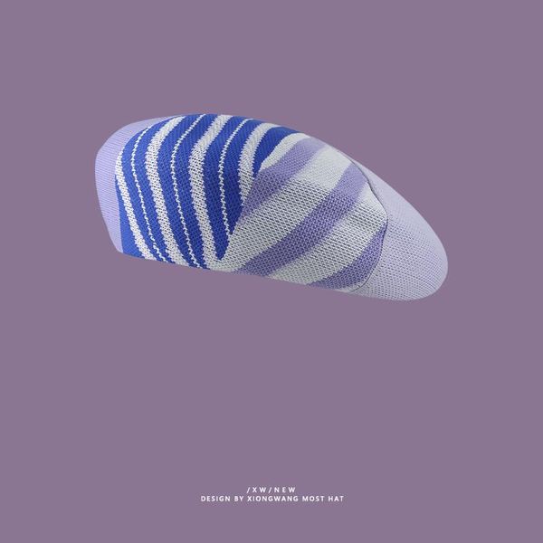 stingy brim hats exotic color knit beret woman's fashion versatile breathable dome hat retro geometric pattern painter's, Blue;gray
stingy brim hats exotic color knit beret woman's fashion versatile breathable dome hat retro geometric pattern painter's, Blue;gray