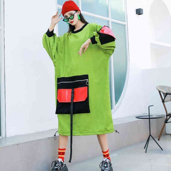 dress autumn dressed in sleeves, long-tempered velvet surface, fashionable sewing pockets, loose and thin, skirt long sizes large, Black;gray
dress autumn dressed in sleeves, long-tempered velvet surface, fashionable sewing pockets, loose and thin, skirt long sizes large, Black;gray