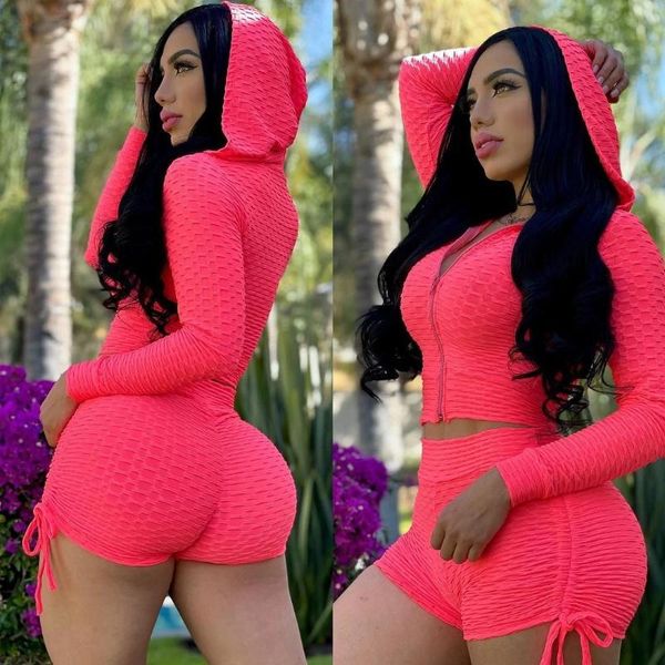 running sets long sleeve summer women's sportswear workout yoga fitness two pieces hoodies crop +shorts skinny tracksuits, Black;blue
running sets long sleeve summer women's sportswear workout yoga fitness two pieces hoodies crop +shorts skinny tracksuits, Black;blue