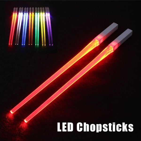chopsticks creative 2pcs/pal led lightsaber light up durable lightweight kitchen dinning room party portable safe tableware
chopsticks creative 2pcs/pal led lightsaber light up durable lightweight kitchen dinning room party portable safe tableware