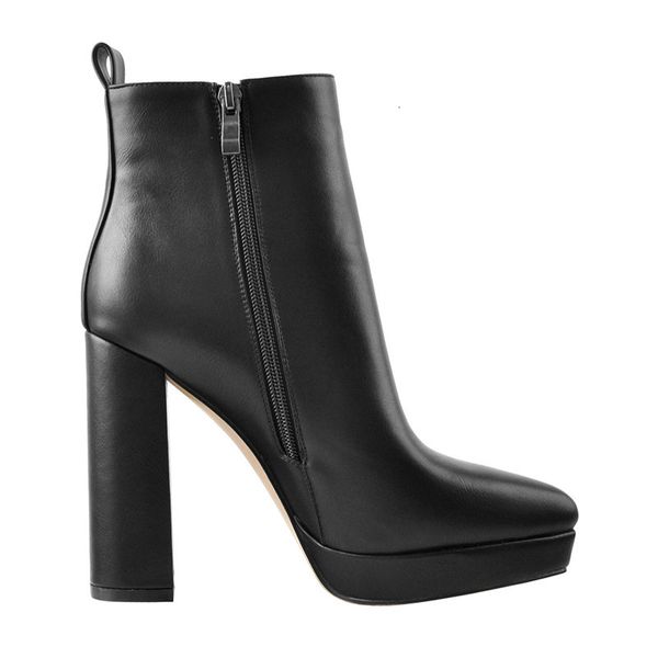 boots women's potied toe black matte 12cm round heel platform ankel booties chunky party shoes large size short boots
boots women's potied toe black matte 12cm round heel platform ankel booties chunky party shoes large size short boots