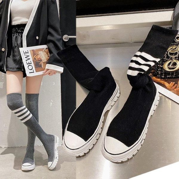 over knee elastic boots women 2021 fashion high muffin bottom socks comfortable versatile thin, Black
over knee elastic boots women 2021 fashion high muffin bottom socks comfortable versatile thin, Black