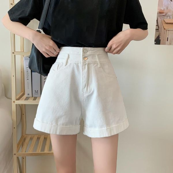 shorts spring and autumn denim shorts women's 2021 new high waist thin curled pants, White;black
shorts spring and autumn denim shorts women's 2021 new high waist thin curled pants, White;black