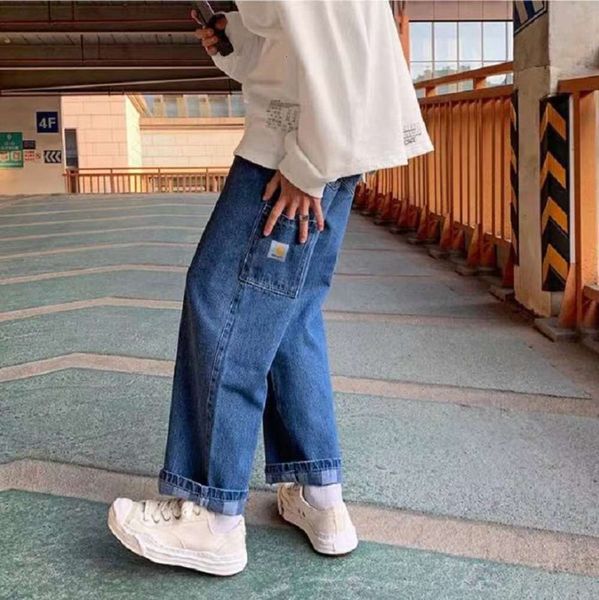 new four seasonal 2021 seasons wearable damboard accidental denim men broek losse casual mode trend wide leg, Blue
new four seasonal 2021 seasons wearable damboard accidental denim men broek losse casual mode trend wide leg, Blue