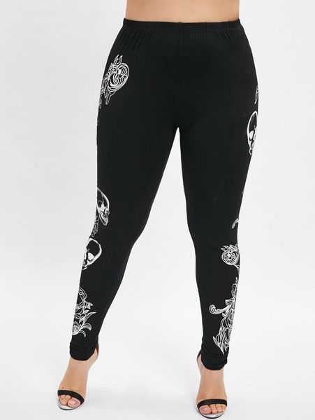 women's leggings plus size skull digital print ripped women summer skinny novelty high elastic waist pencil pants ladies trousers, Black
women's leggings plus size skull digital print ripped women summer skinny novelty high elastic waist pencil pants ladies trousers, Black
