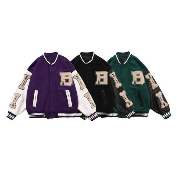 men's leather & faux women bomber jackets harajuku high street stitching baseball jacket hip hop oversized autumn winter thick coat str, Black
men's leather & faux women bomber jackets harajuku high street stitching baseball jacket hip hop oversized autumn winter thick coat str, Black
